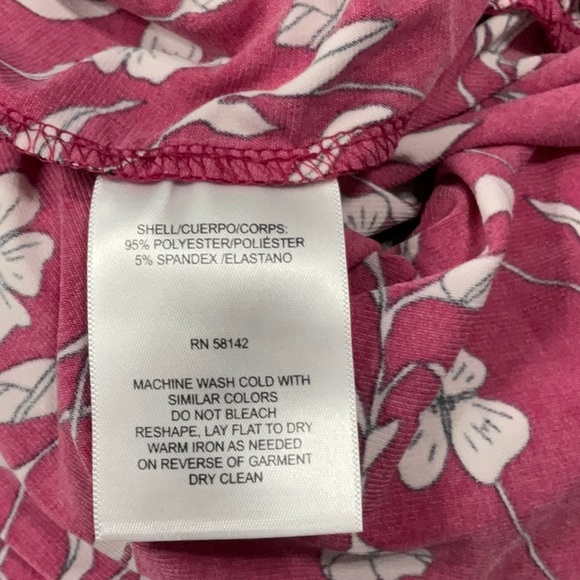 Maggy London Dark Pink & White Long Maxi Dress, Size 8 - Picture 6 of 7